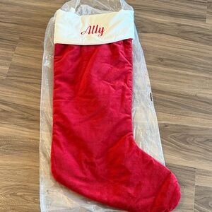 Pottery Barn Red Stocking with White Cuff